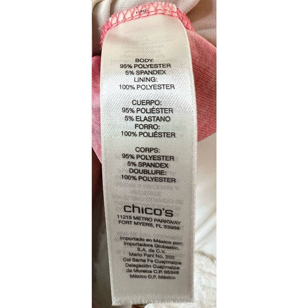Chico's Coral Paisley Halter Maxi Dress Size 2 Excellent - Picture 4 of 4
